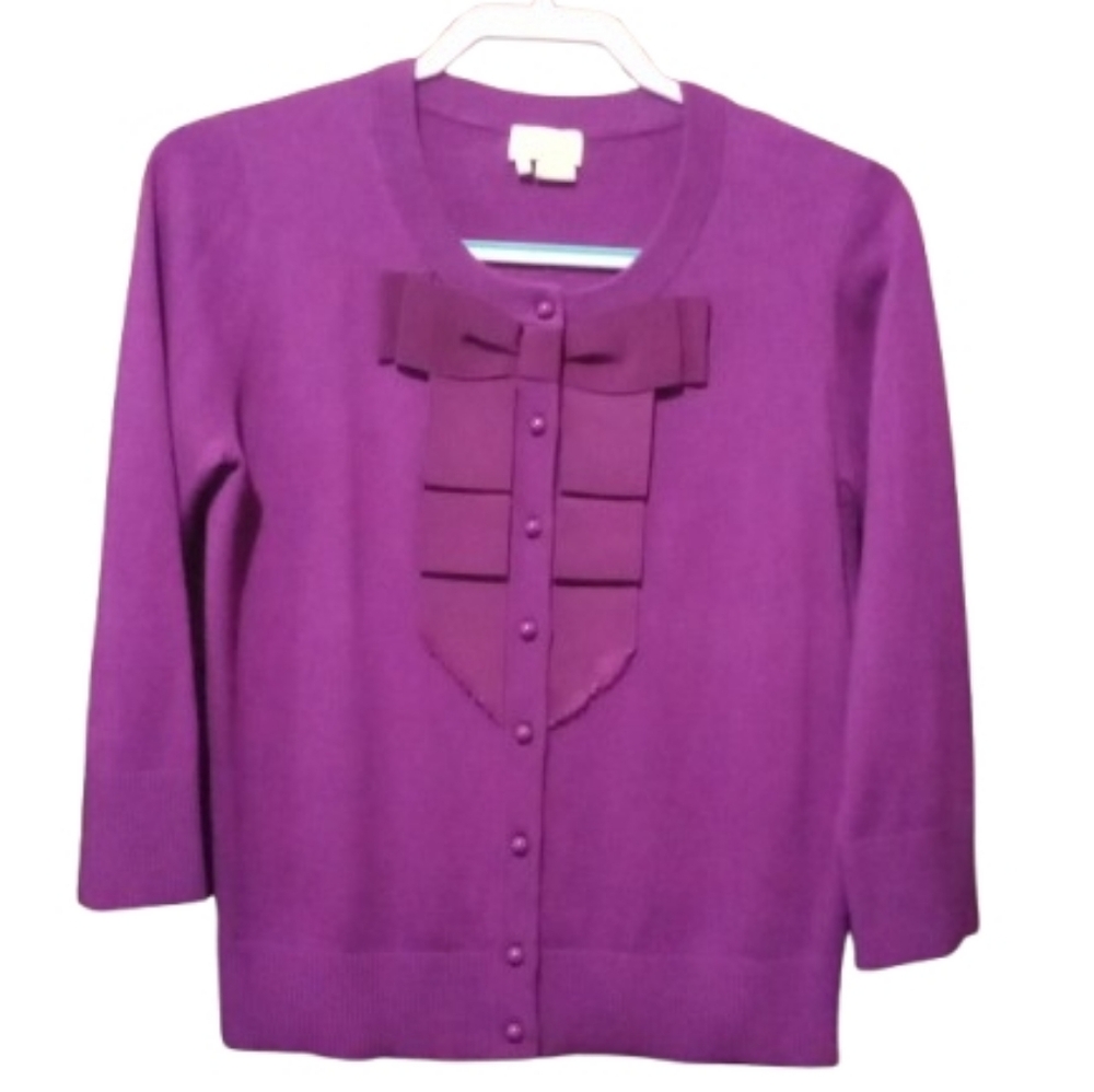 Kate Spade Purple Bow Cardigan – Chic & Feminine